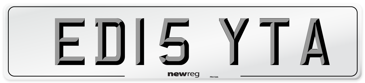 ED15 YTA Number Plate from New Reg